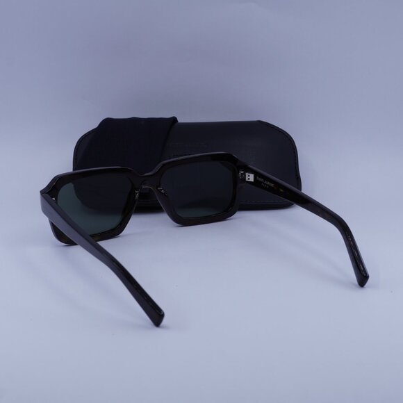 Saint Laurent SL611 002 Sunglasses Havana Rectangle Frame, Grey Lenses - Picture 12 of 12